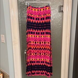Cynthia Rowley Pink and Orange Maxi Skirt